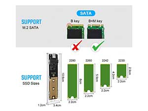 M.2 SATA SSD USB 3.1 Enclosure