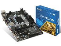 MSI (Micro-Star) Motherboard H110M PRO-VD