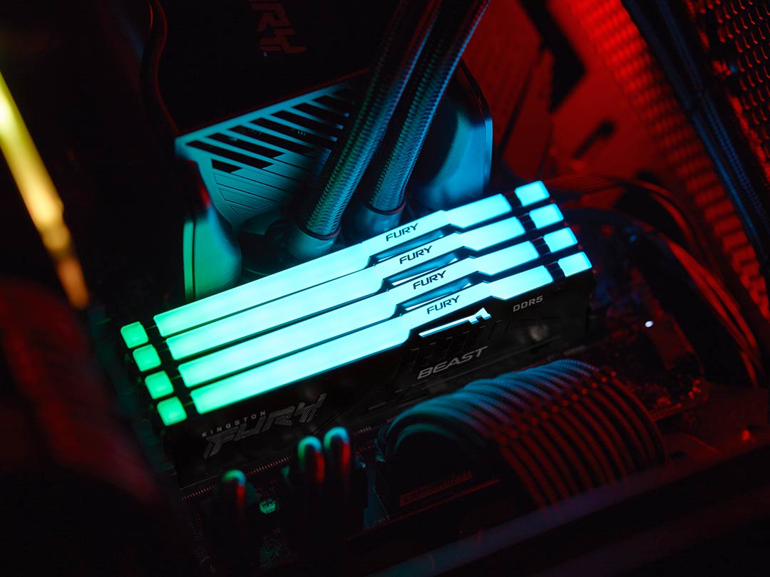32GB Kingston FURY Beast RGB DDR5 5600MHz DIMM Black - Low Cost