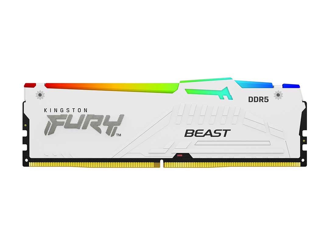 16GB Kingston FURY Beast RGB DDR5 5600MHz DIMM White Low Cost 