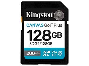 Kingston 128GB Canvas Go! Plus SD Card - V30 UHS-I