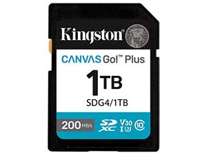 Kingston 1TB Canvas Go! Plus SD Card - V30 UHS-I