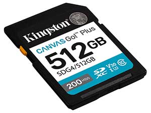 Kingston 512GB Canvas Go! Plus SD Card - V30 UHS-I
