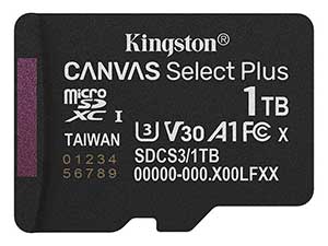 Kingston 1TB Canvas Select Plus microSD UHS-I Card