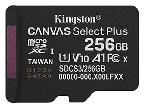 Kingston 256GB Canvas Select Plus microSD UHS-I Card