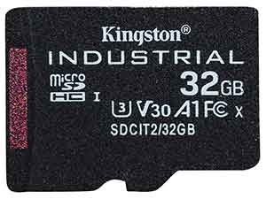 Kingston 32GB Industrial microSD Card - V30 UHS-I U3 A1