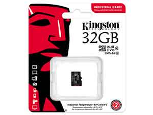 Kingston 32GB Industrial microSD Card - V30 UHS-I U3 A1