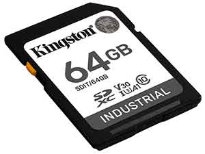Kingston 64GB Industrial SD Card - V30 UHS-I U3 A1