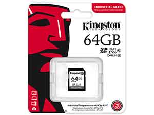 Kingston 64GB Industrial SD Card - V30 UHS-I U3 A1