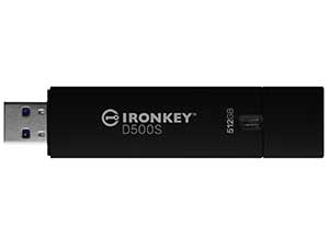 Kingston 512GB IronKey D500S FIPS 140-3 Encrypted USB Flash Drive