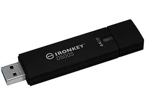 Kingston 64GB IronKey D500S FIPS 140-3 Encrypted USB Flash Drive