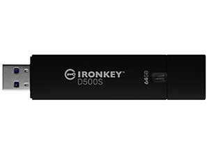Kingston 64GB IronKey D500S FIPS 140-3 Encrypted USB Flash Drive