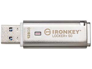 Kingston 128GB IronKey Locker+ 50 Encrypted USB Flash Drive