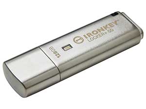 Kingston 128GB IronKey Locker+ 50 Encrypted USB Flash Drive