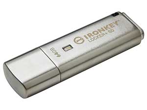 Kingston 64GB IronKey Locker+ 50 Encrypted USB Flash Drive