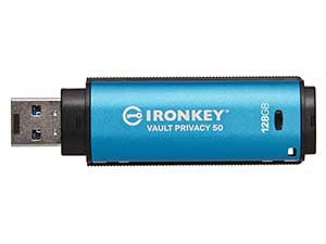 Kingston 128GB IronKey Vault Privacy 50 Encrypted USB Flash Drive