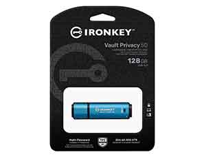 Kingston 128GB IronKey Vault Privacy 50 Encrypted USB Flash Drive