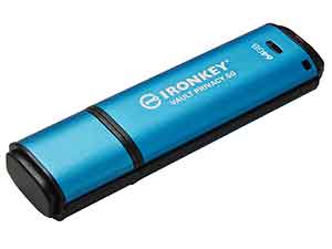 Kingston 64GB IronKey Vault Privacy 50 Encrypted USB Flash Drive