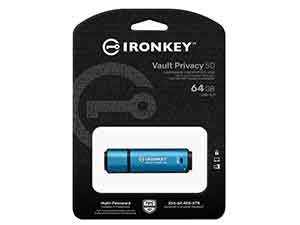 Kingston 64GB IronKey Vault Privacy 50 Encrypted USB Flash Drive