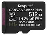 Kingston 512GB Canvas Select Plus microSD UHS-I Card