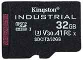 Kingston 32GB Industrial microSD Card - V30 UHS-I U3 A1
