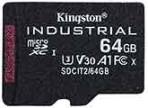 Kingston 64GB Industrial microSD Card - V30 UHS-I U3 A1